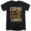 Game Of Thrones - Know Things Adult Slim Fit V Neck Cotton