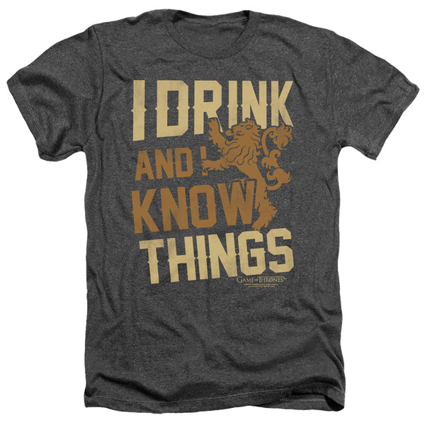 Game Of Thrones - Know Things Adult Regular Fit Heather Short Sleeve