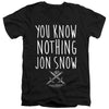 Game Of Thrones - You Know Nothing Jon Snow Adult Slim Fit V Neck Cotton