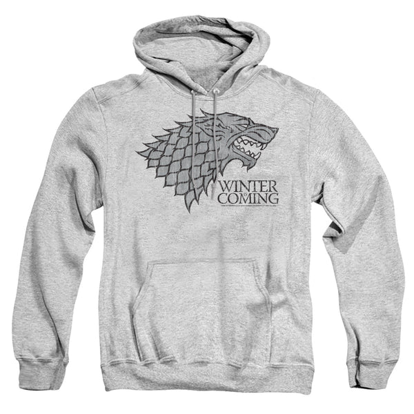 Game Of Thrones - Startk Winter Is Coming On Gray Adult Pullover Hoodie