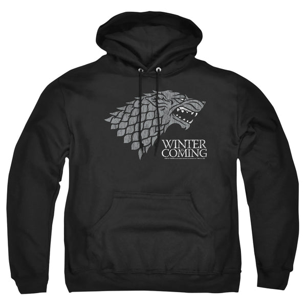 Game Of Thrones - Startk Winter Is Coming On Black Adult Pullover Hoodie