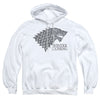 Game Of Thrones - Startk Winter Is Coming On White Adult Pullover Hoodie
