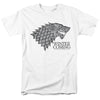 Game Of Thrones - Startk Winter Is Coming On White Adult Regular Fit Short Sleeve