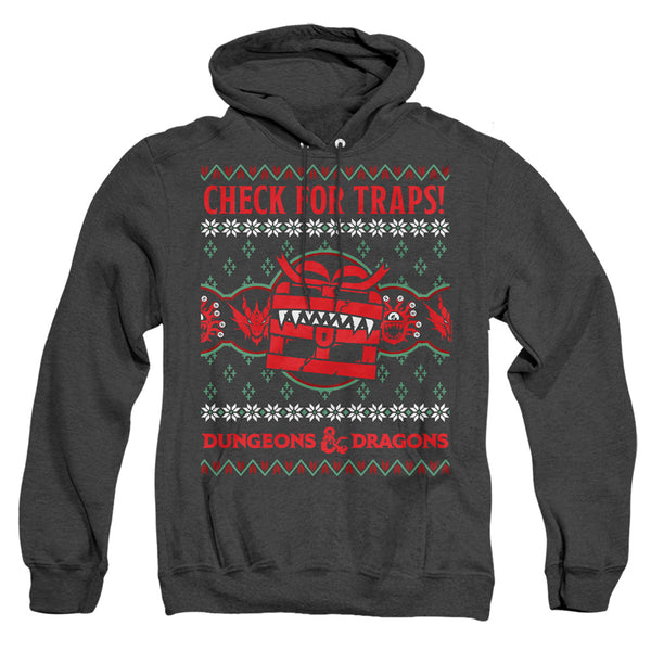 Dungeons And Dragons - Check For Traps Ugly Christmas Adult Heather Hoodie
