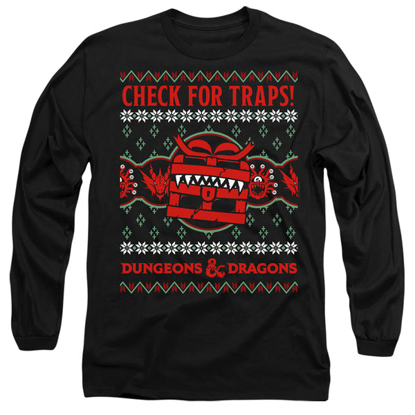 Dungeons And Dragons - Check For Traps Ugly Christmas Adult Long Sleeve