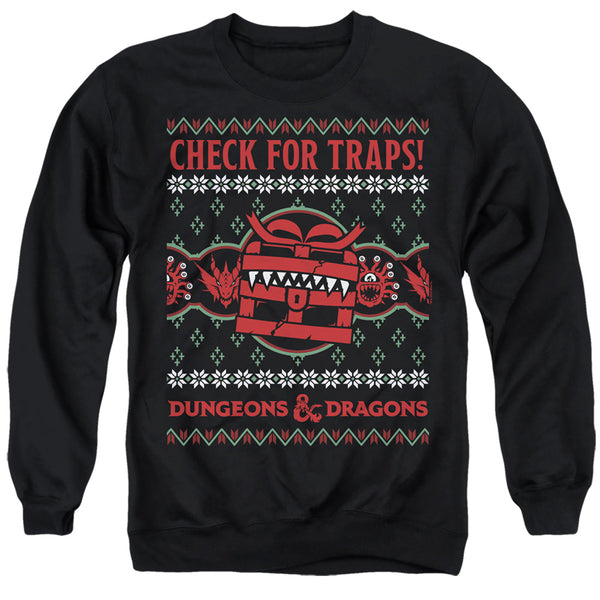 Dungeons And Dragons - Check For Traps Ugly Christmas Adult Crewneck Sweatshirt
