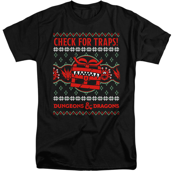 Dungeons And Dragons - Check For Traps Ugly Christmas Adult Tall Fit Short Sleeve