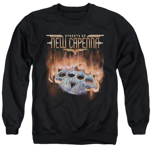 Magic The Gathering - Burning Knuckles With Logo Adult Crewneck Sweatshirt