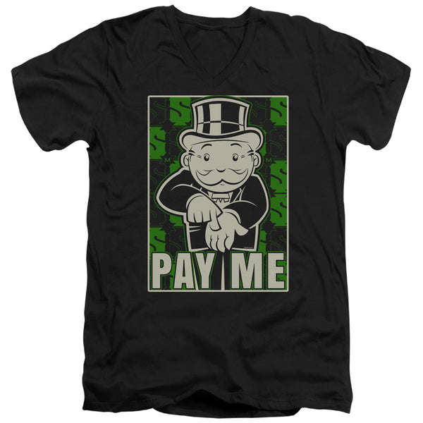 Monopoly - Pay Me Adult Slim Fit V Neck Cotton