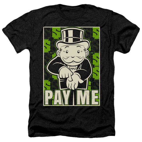 Monopoly - Pay Me Adult Regular Fit Heather Short Sleeve