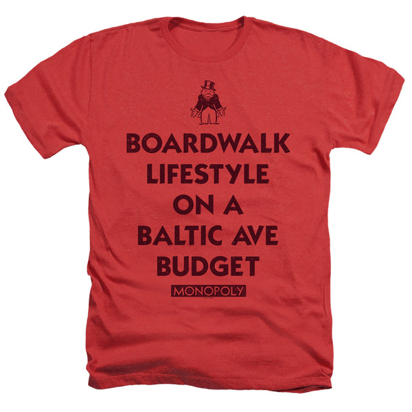 Monopoly - Lifestyle Vs Budget Adult Regular Fit Heather Short Sleeve