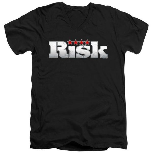 Risk - Logo Adult Slim Fit V Neck Cotton