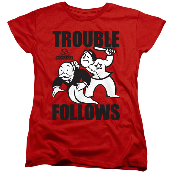 Monopoly - Trouble Follows Women's Short Sleeve