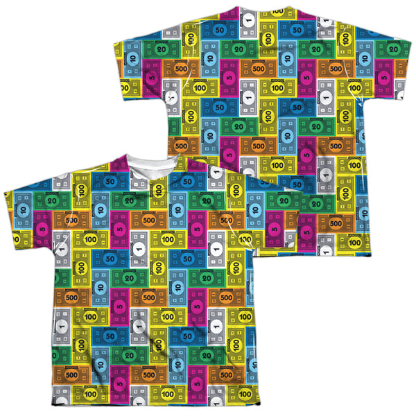 Monopoly - Cash Rich (Front - Back Print) Youth Short Sleeve 100% Poly