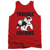 Monopoly - Trouble Follows Evergreen Adult Tank Top