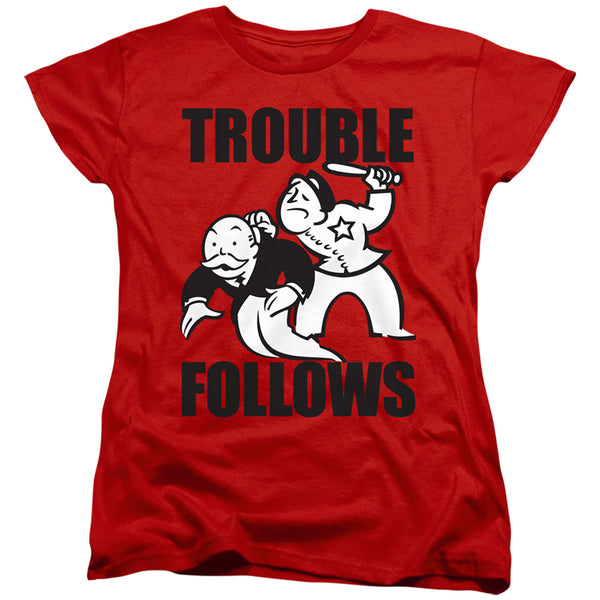 Monopoly - Trouble Follows Evergreen Women's Short Sleeve