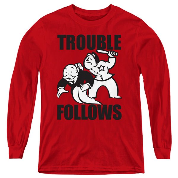 Monopoly - Trouble Follows Evergreen L - S Youth