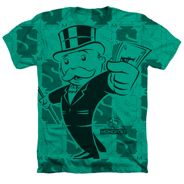 Monopoly - Money Money Money Adult Regular Fit Heather Short Sleeve
