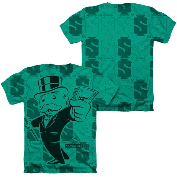 Monopoly - Money Money Money (Front - Back Print) Adult Regular Fit Heather Short Sleeve