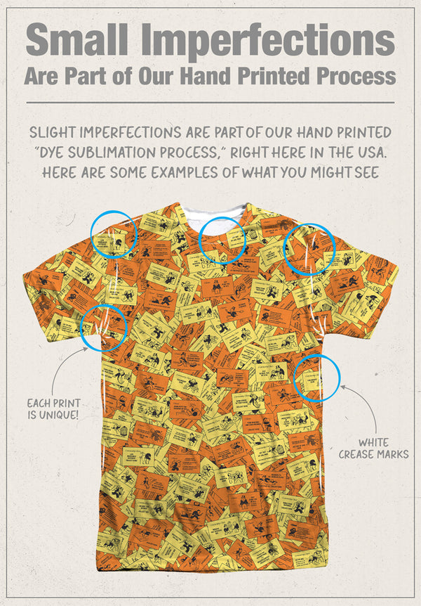 Monopoly - Chance Chest Cards Adult Regular Fit Short Sleeve 100% Poly