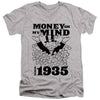 Monopoly - Money Mind Since 35 Adult Slim Fit V Neck Cotton