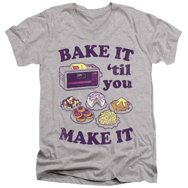 Easy Bake Oven - Bake It Til You Make It Adult Slim Fit V Neck Cotton