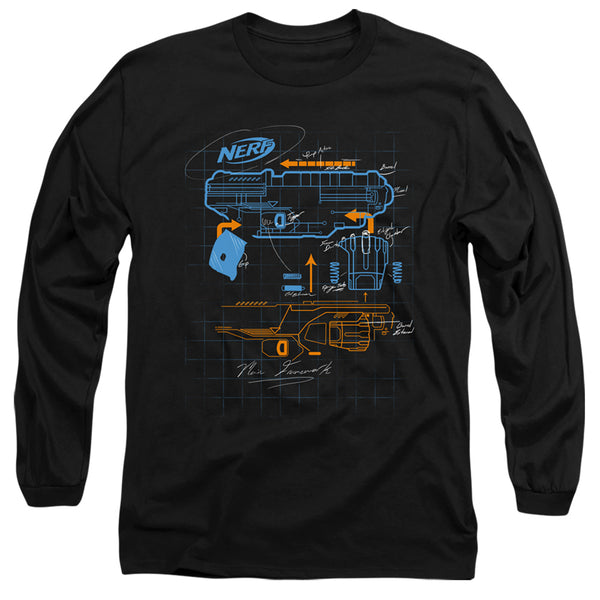 Nerf - Deconstructed Nerf Gun Adult Long Sleeve