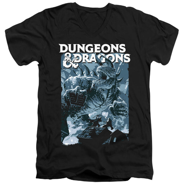 Dungeons And Dragons - Tarrasque Adult Slim Fit V Neck Cotton