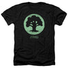 Magic The Gathering - Green Symbol Adult Regular Fit Heather Short Sleeve
