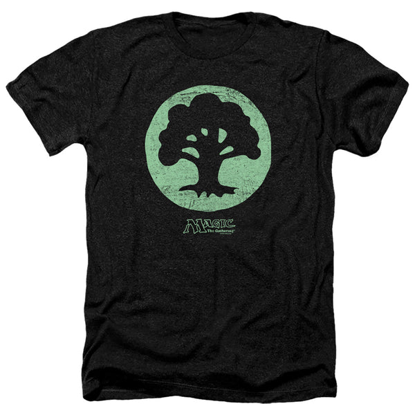 Magic The Gathering - Green Symbol Adult Regular Fit Heather Short Sleeve