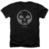 Magic The Gathering - Black Symbol Adult Regular Fit Heather Short Sleeve