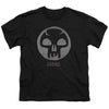 Magic The Gathering - Black Symbol Youth Short Sleeve