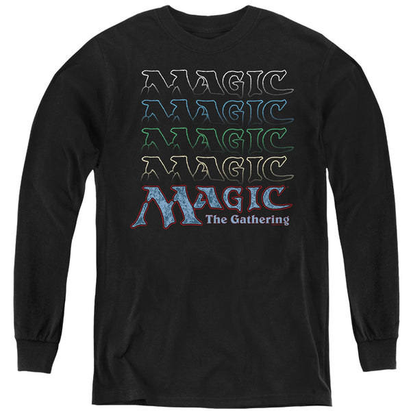 Magic The Gathering - Retro Logo Repeat L - S Youth