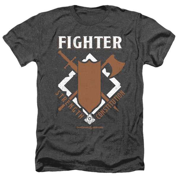 Dungeons And Dragons - Fighter Adult Regular Fit Heather Short Sleeve