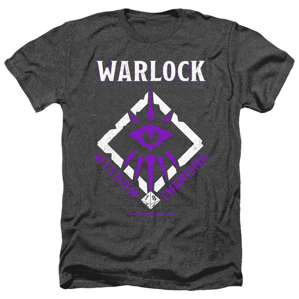 Dungeons And Dragons - Warlock Adult Regular Fit Heather Short Sleeve