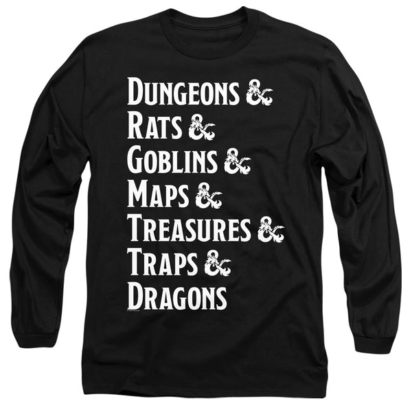 Dungeons And Dragons - Dungeon List Adult Long Sleeve