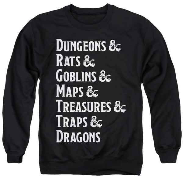 Dungeons And Dragons - Dungeon List Adult Crewneck Sweatshirt