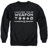 Dungeons And Dragons - Choose Your Weapon Adult Crewneck Sweatshirt