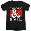 Dungeons And Dragons - Chaotic Evil Adult Slim Fit V Neck Cotton