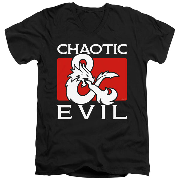 Dungeons And Dragons - Chaotic Evil Adult Slim Fit V Neck Cotton