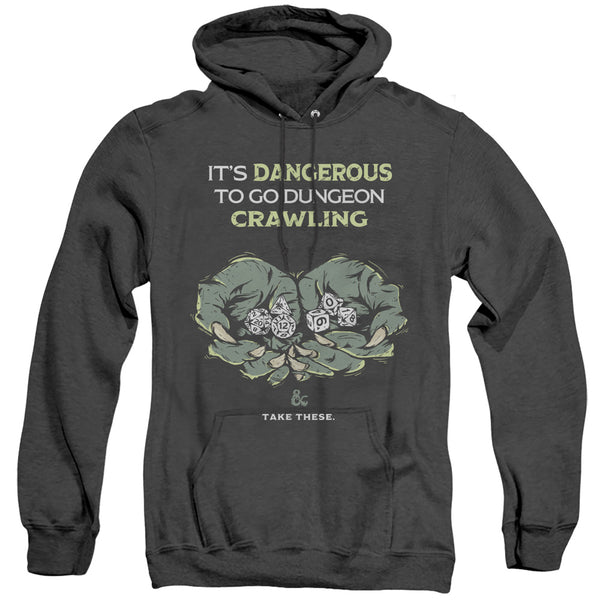 Dungeons And Dragons - Dangerous To Go Alone Adult Heather Hoodie