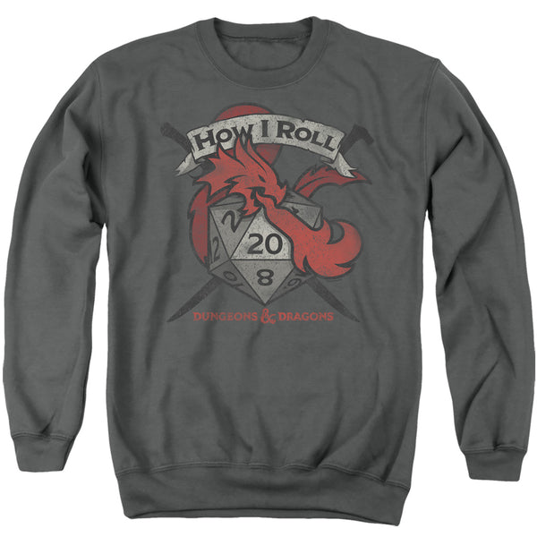 Dungeons And Dragons - How I Roll D And D Adult Crewneck Sweatshirt