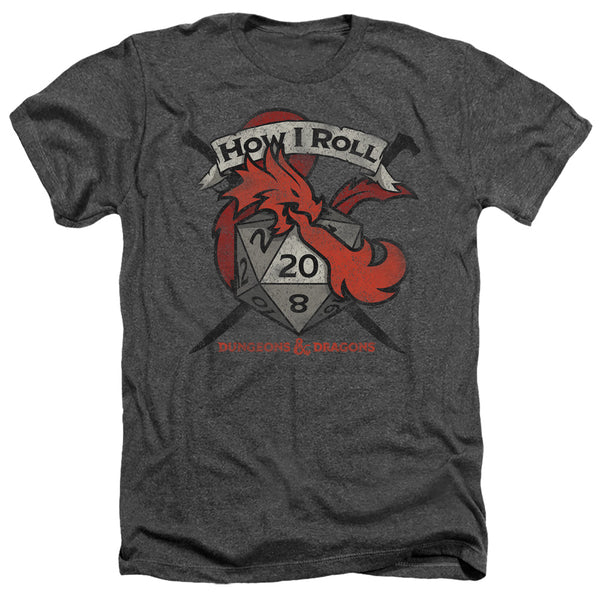 Dungeons And Dragons - How I Roll D And D Adult Regular Fit Heather Short Sleeve