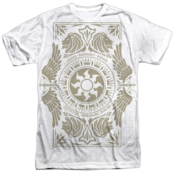 Magic The Gathering - White Mana Adult Regular Fit Short Sleeve 100% Poly