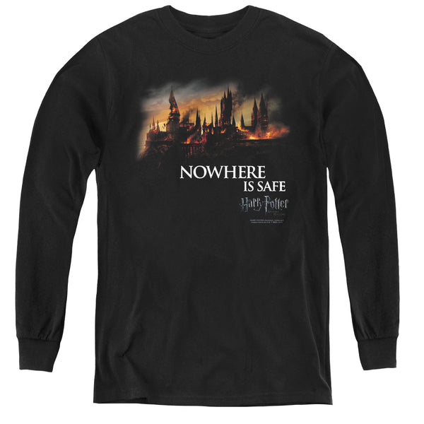 Harry Potter - Burning Hogwarts L - S Youth