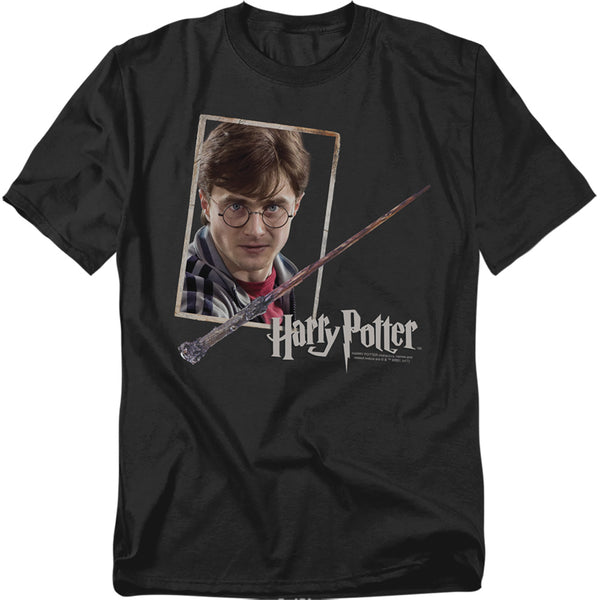 Harry Potter - Harrys Wand Portrait Adult Regular Fit Short Sleeve