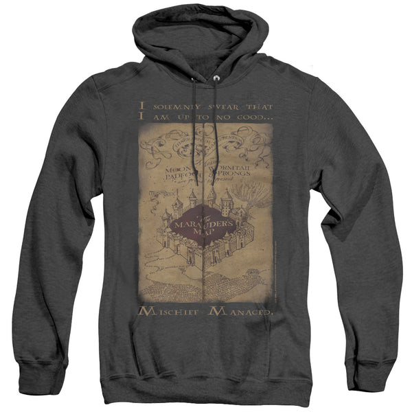 Harry Potter - Marauders Map Words Adult Heather Hoodie