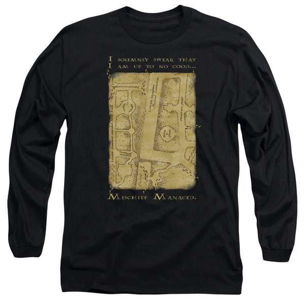 Harry Potter - Marauders Map Interior Words Adult Long Sleeve