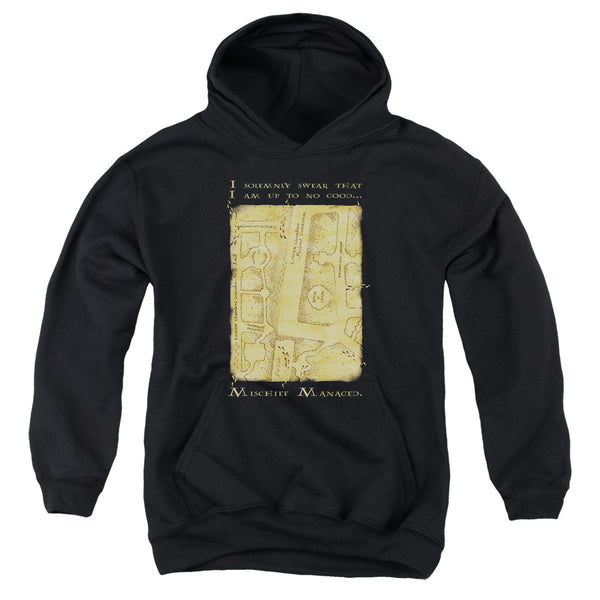 Harry Potter - Marauders Map Interior Words Youth Hooded Sweatshirt