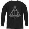 Harry Potter - Deathly Hallows Line Art L - S Youth